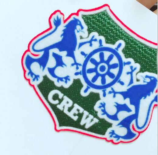 3D 植毛绣花章 3D flocking embroidery patch